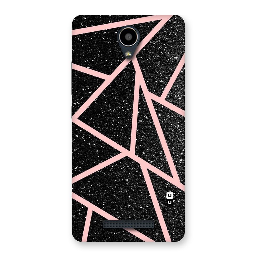 Concrete Black Pink Stripes Back Case for Redmi Note 2