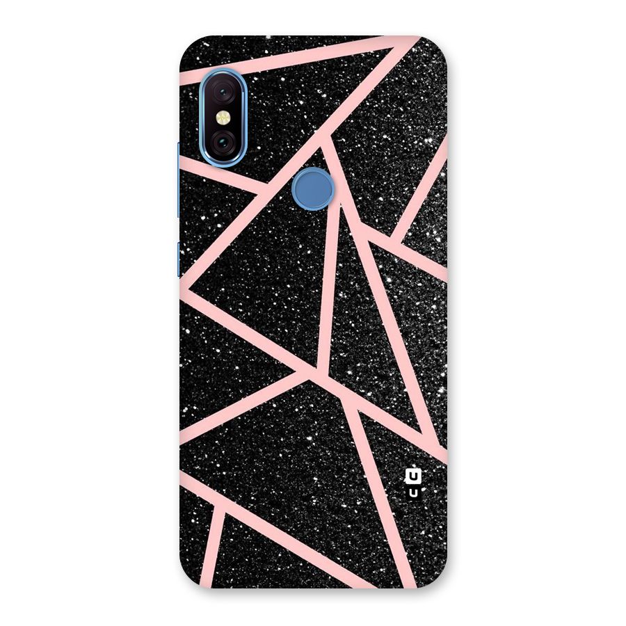 Concrete Black Pink Stripes Back Case for Redmi Note 6 Pro