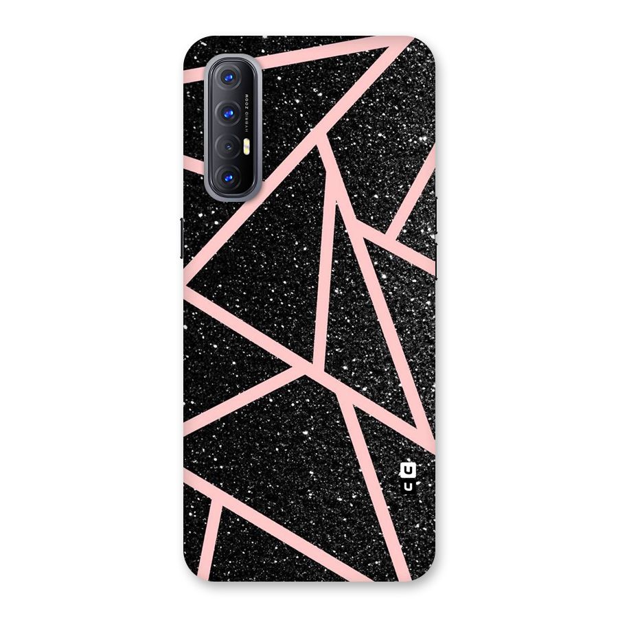 Concrete Black Pink Stripes Back Case for Reno3 Pro