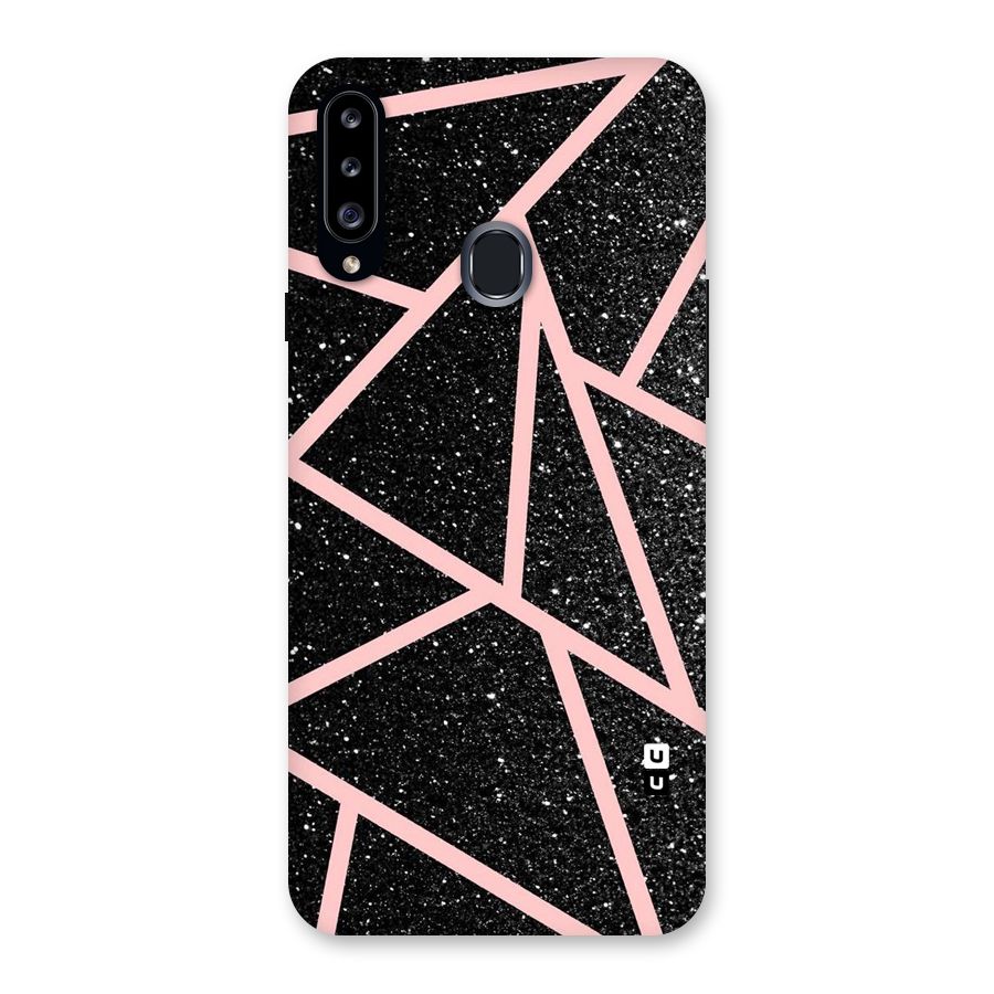 Concrete Black Pink Stripes Back Case for Samsung Galaxy A20s