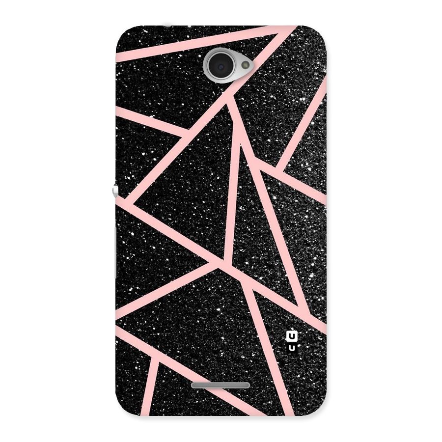 Concrete Black Pink Stripes Back Case for Sony Xperia E4