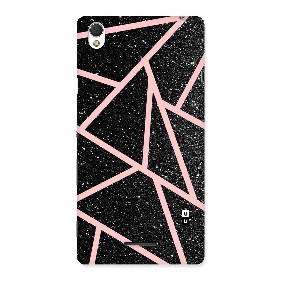 Concrete Black Pink Stripes Back Case for Sony Xperia T3