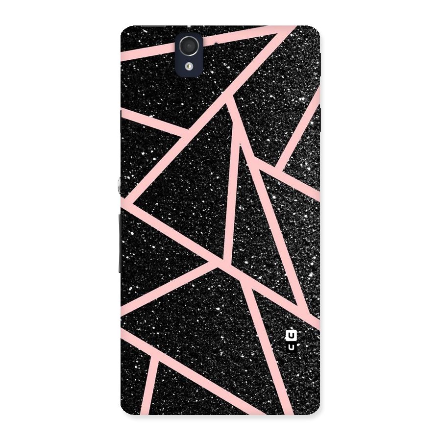 Concrete Black Pink Stripes Back Case for Sony Xperia Z