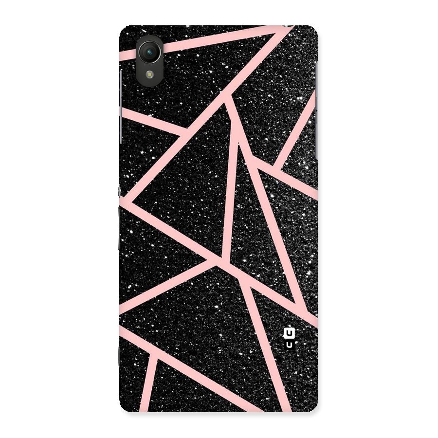 Concrete Black Pink Stripes Back Case for Sony Xperia Z2