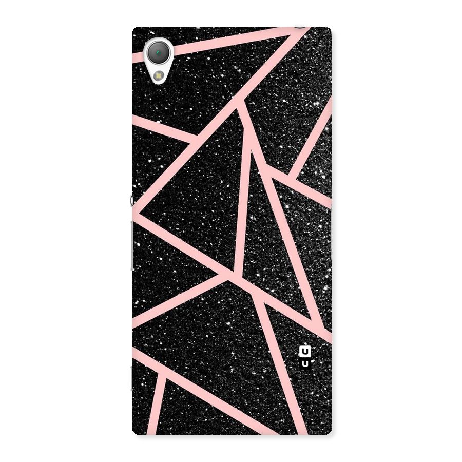 Concrete Black Pink Stripes Back Case for Sony Xperia Z3