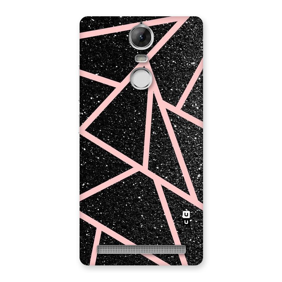 Concrete Black Pink Stripes Back Case for Vibe K5 Note