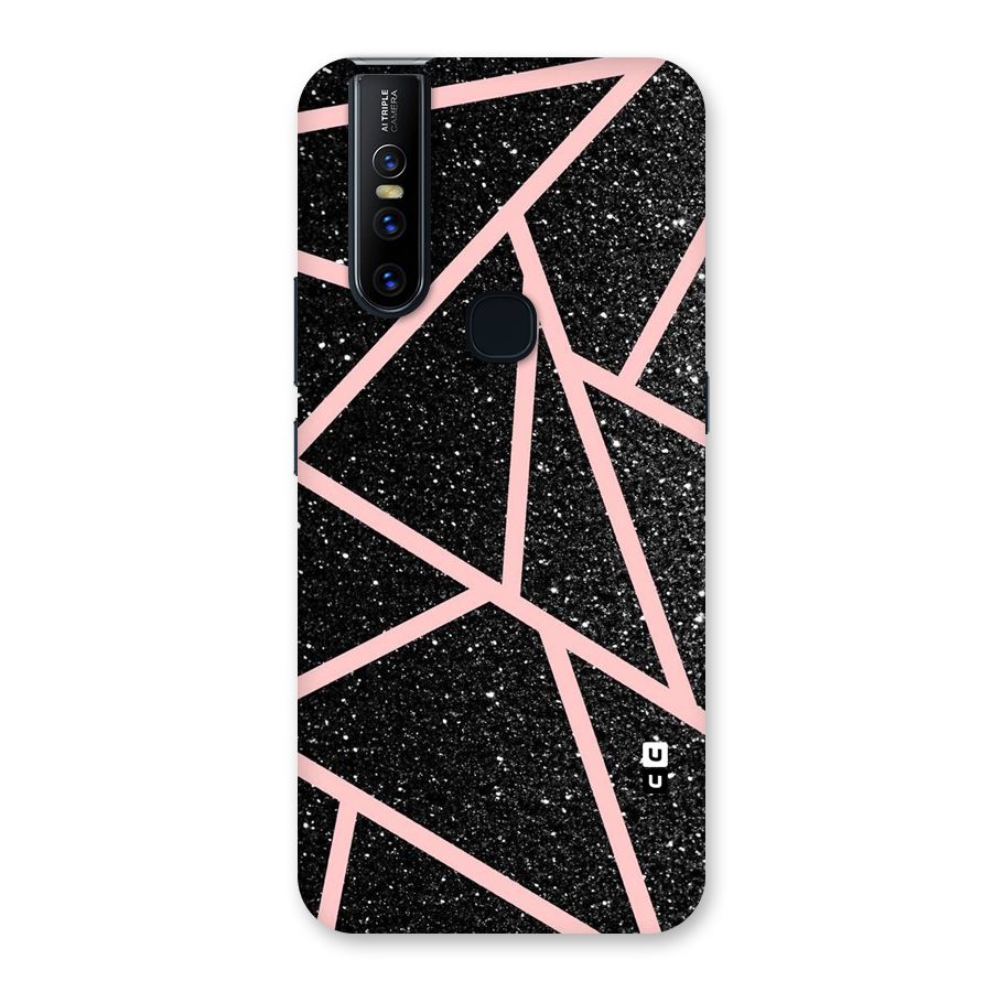 Concrete Black Pink Stripes Back Case for Vivo V15