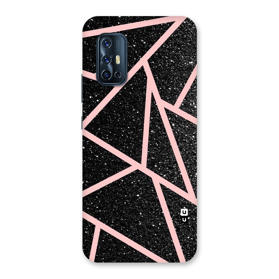 Concrete Black Pink Stripes Back Case for Vivo V17