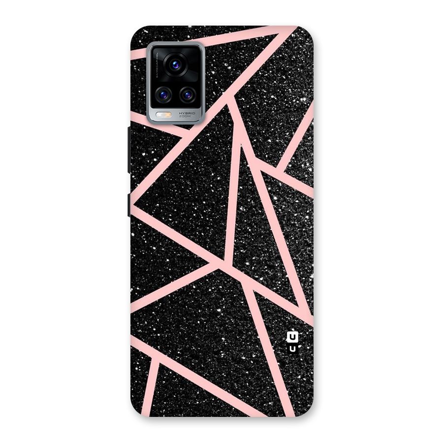 Concrete Black Pink Stripes Back Case for Vivo V20 Pro