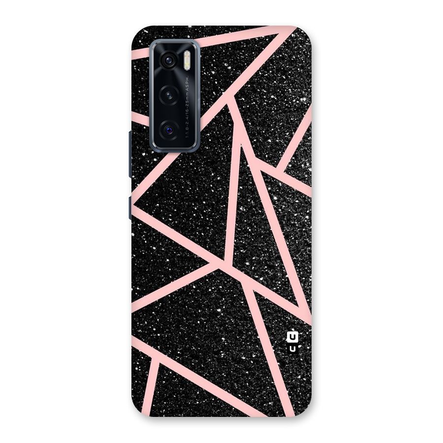 Concrete Black Pink Stripes Back Case for Vivo V20 SE
