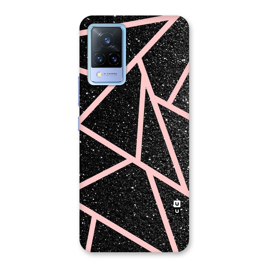 Concrete Black Pink Stripes Back Case for Vivo V21 5G