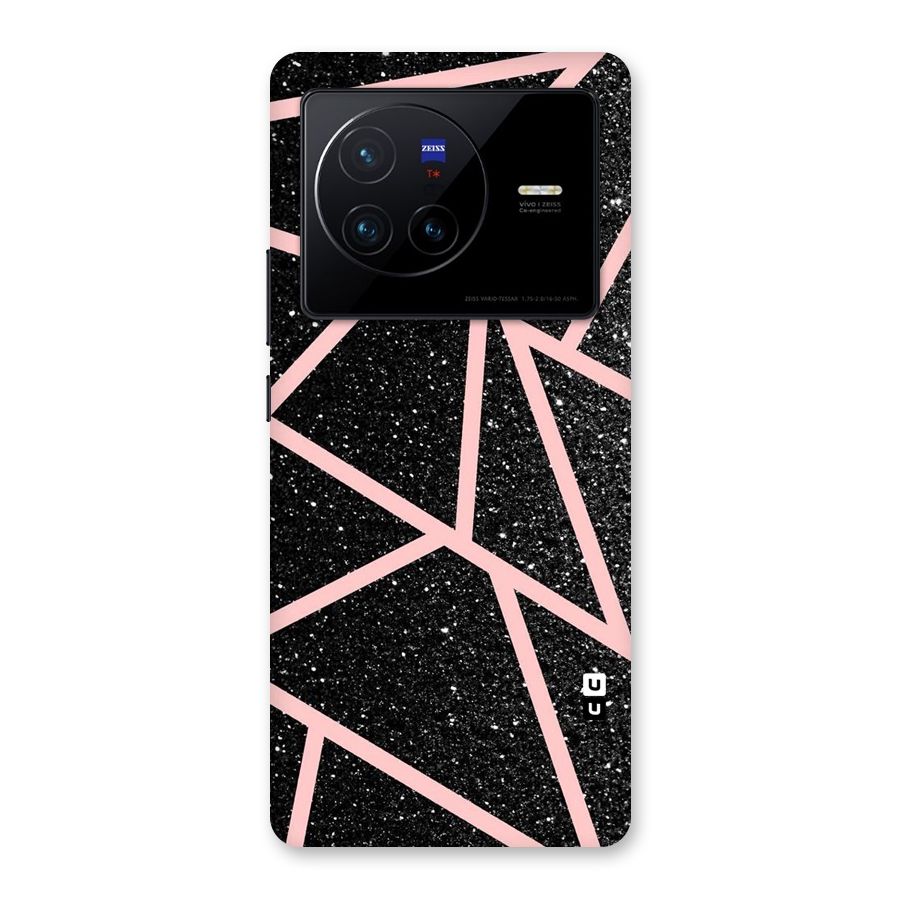 Concrete Black Pink Stripes Back Case for Vivo X80