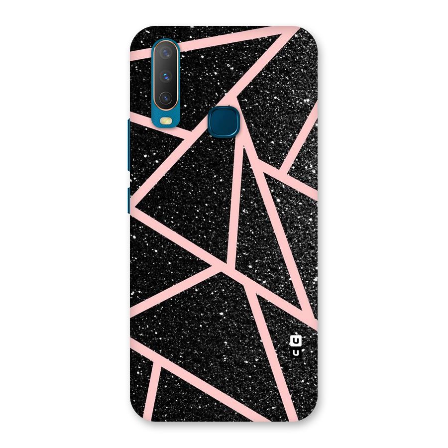 Concrete Black Pink Stripes Back Case for Vivo Y17