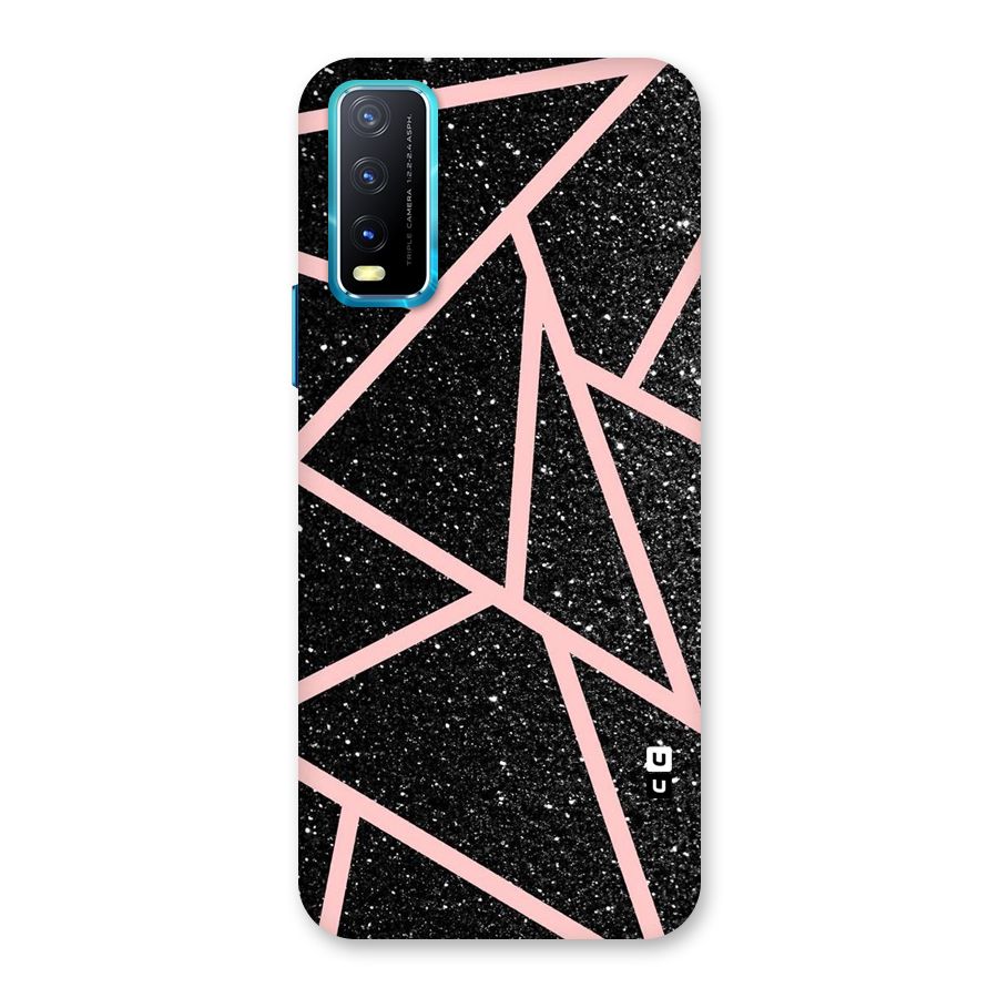 Concrete Black Pink Stripes Back Case for Vivo Y20A