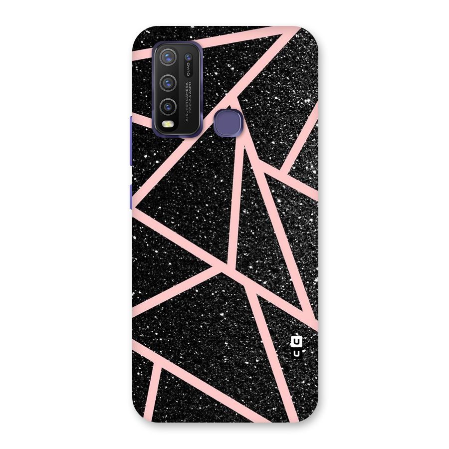 Concrete Black Pink Stripes Back Case for Vivo Y30