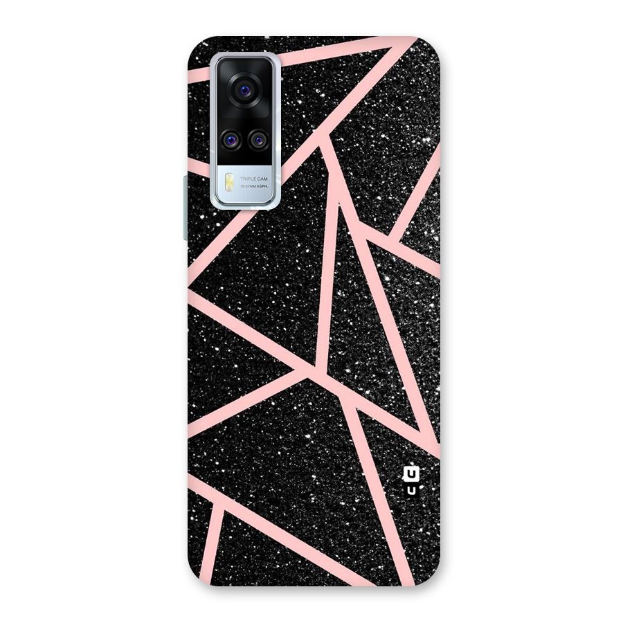 Concrete Black Pink Stripes Back Case for Vivo Y31