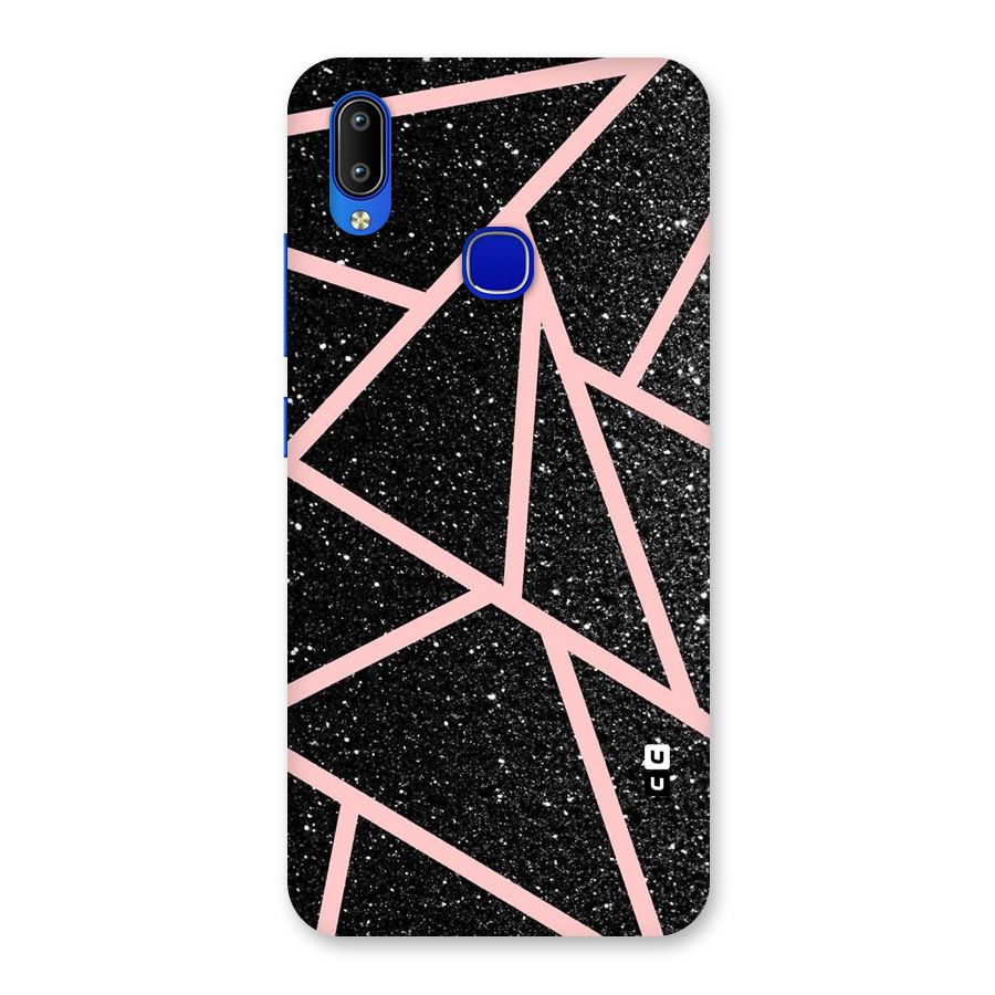Concrete Black Pink Stripes Back Case for Vivo Y91