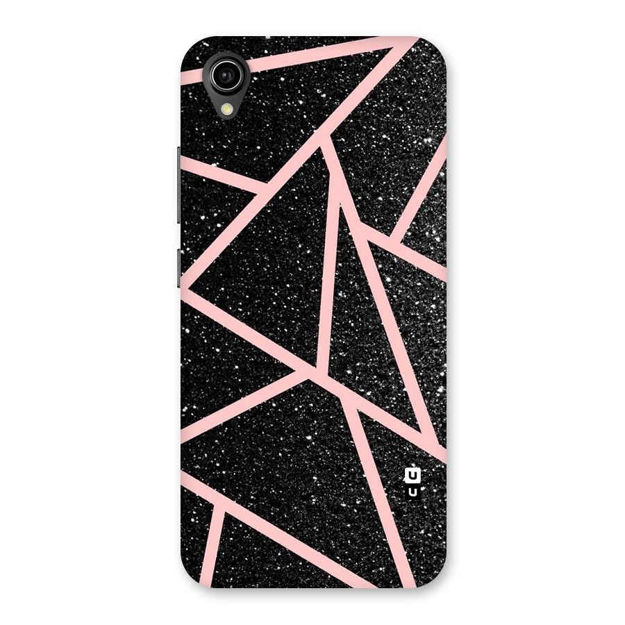 Concrete Black Pink Stripes Back Case for Vivo Y91i