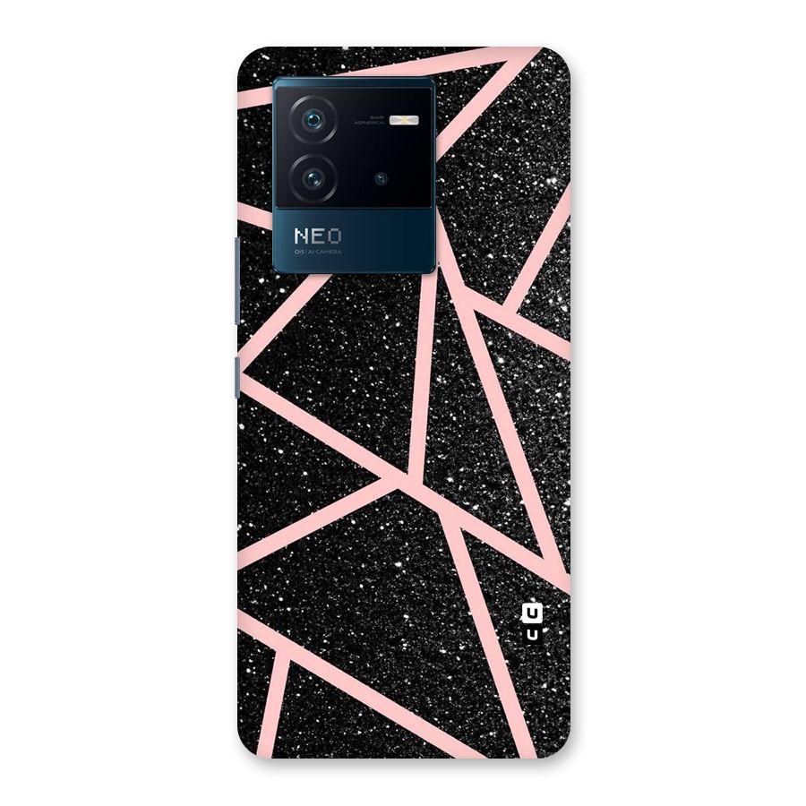 Concrete Black Pink Stripes Back Case for Vivo iQOO Neo 6 5G