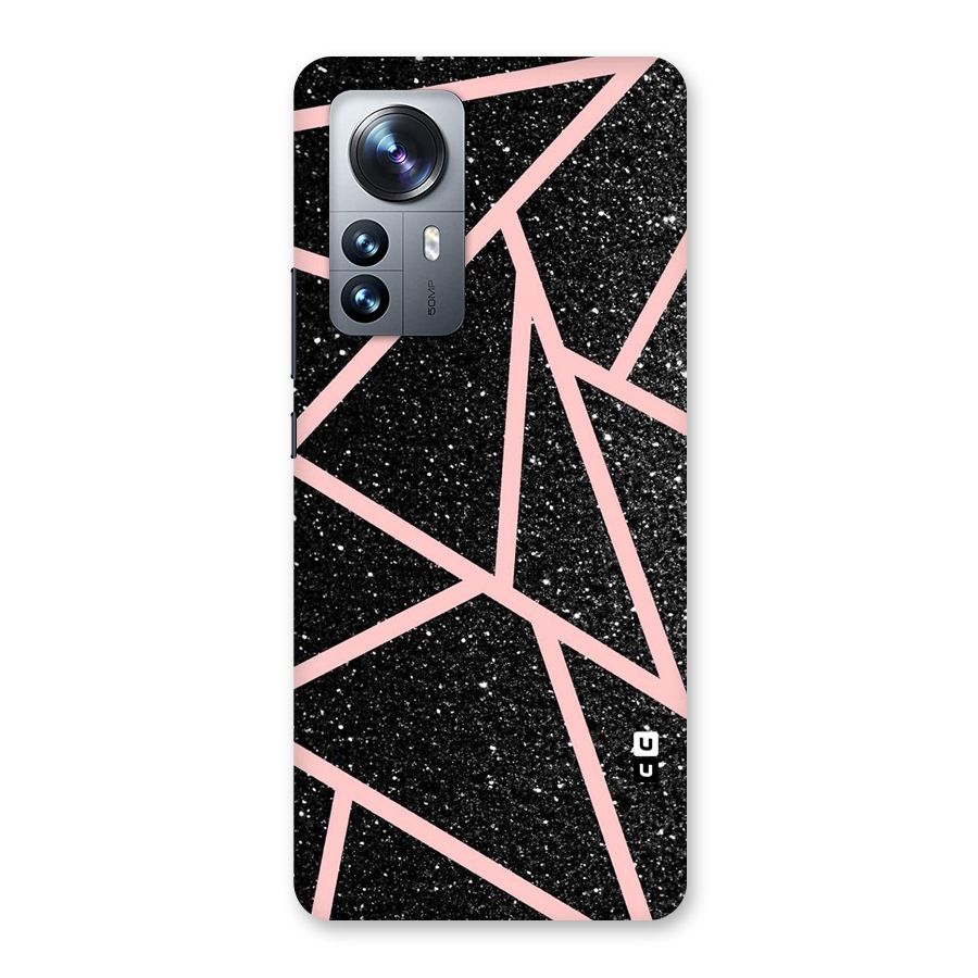 Concrete Black Pink Stripes Back Case for Xiaomi 12 Pro