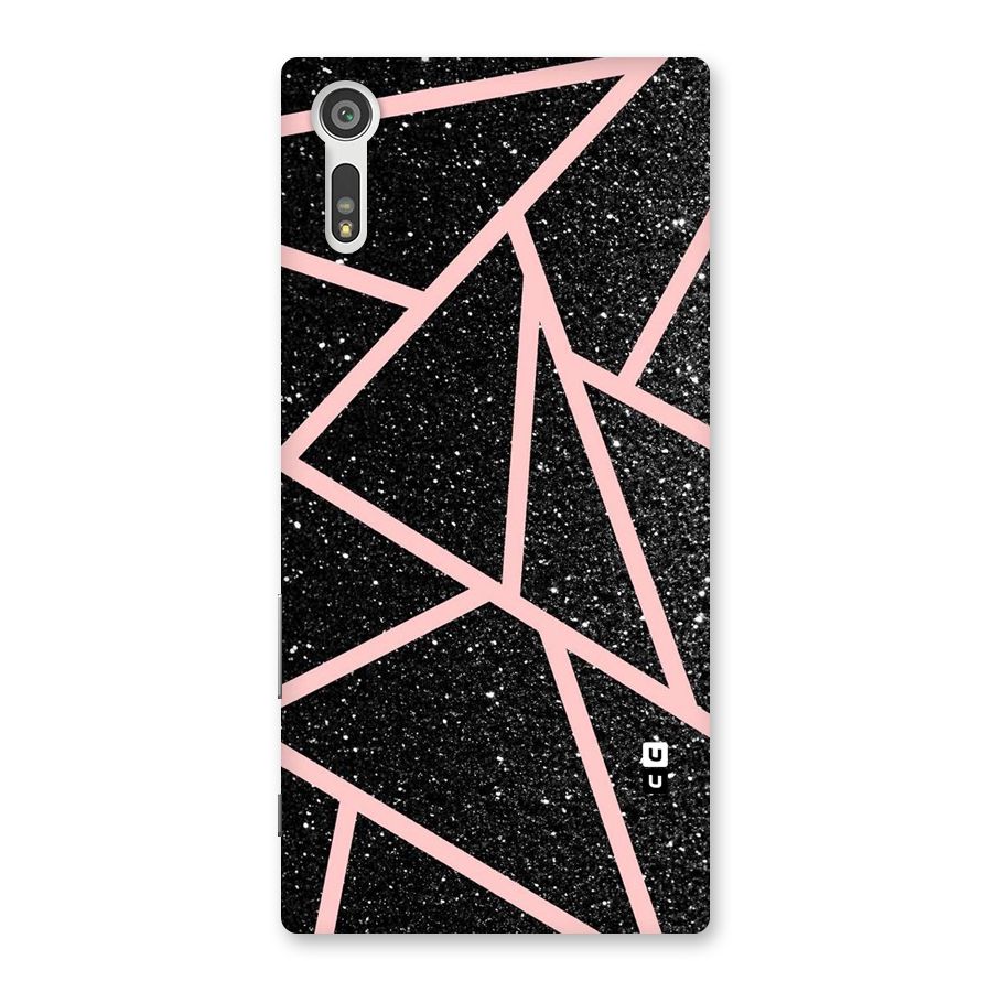 Concrete Black Pink Stripes Back Case for Xperia XZ