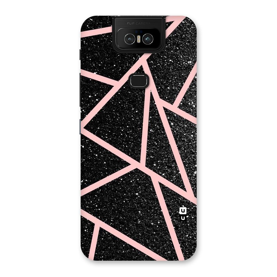 Concrete Black Pink Stripes Back Case for Zenfone 6z