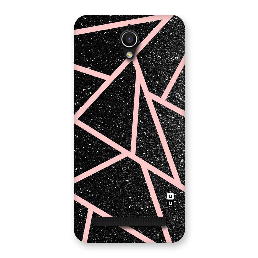 Concrete Black Pink Stripes Back Case for Zenfone Go