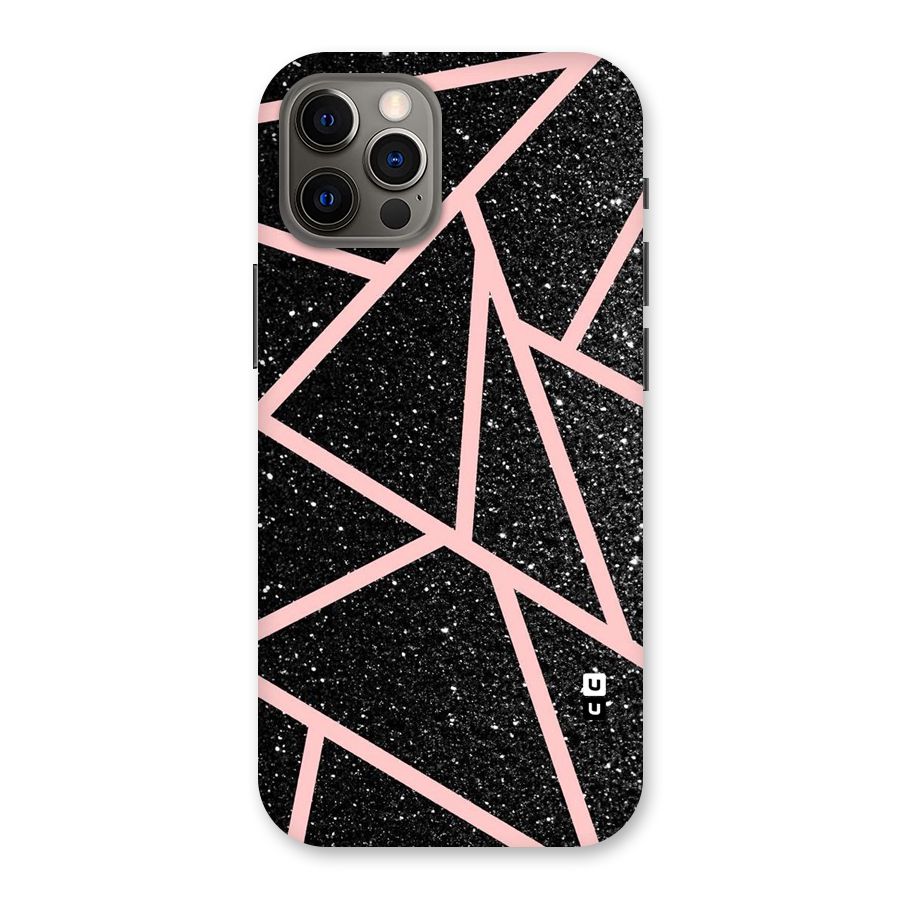 Concrete Black Pink Stripes Back Case for iPhone 12 Pro