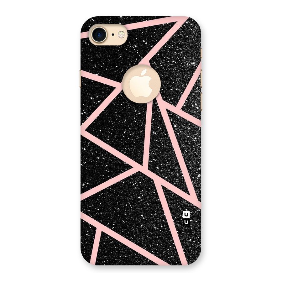 Concrete Black Pink Stripes Back Case for iPhone 7 Logo Cut