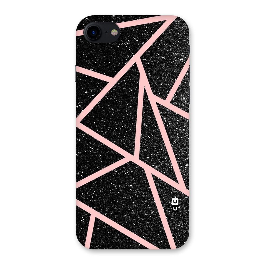 Concrete Black Pink Stripes Back Case for iPhone SE 2020