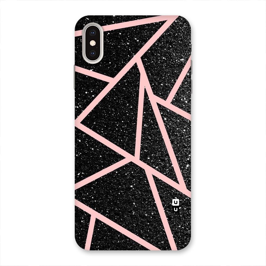 Concrete Black Pink Stripes Back Case for iPhone XS Max