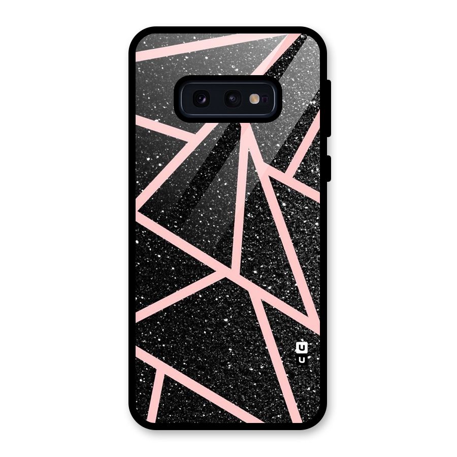 Concrete Black Pink Stripes Glass Back Case for Galaxy S10e