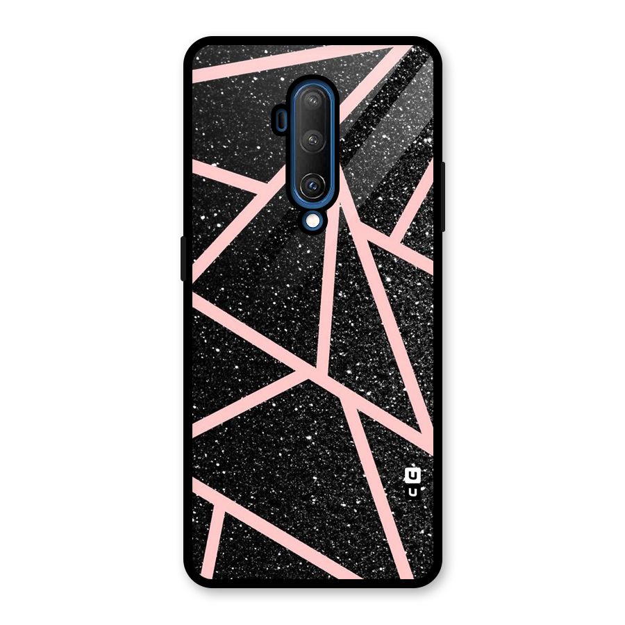 Concrete Black Pink Stripes Glass Back Case for OnePlus 7T Pro