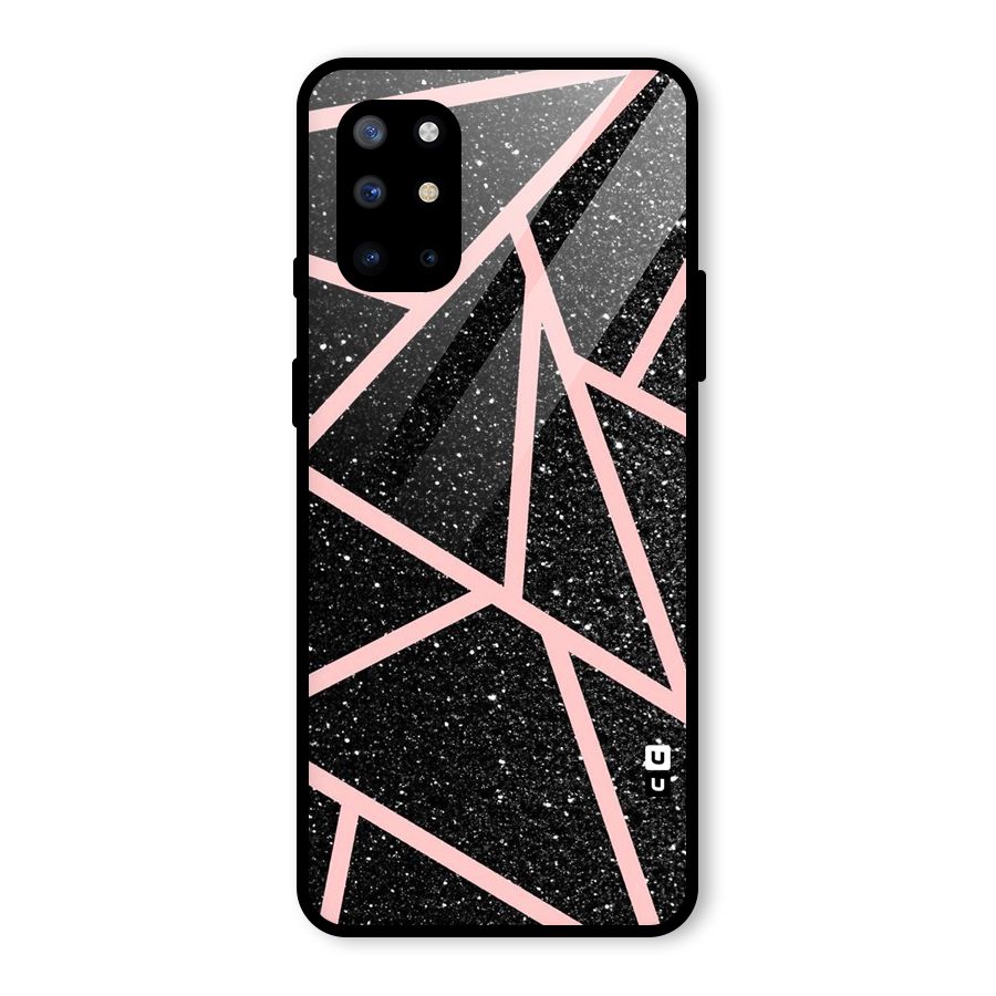 Concrete Black Pink Stripes Glass Back Case for OnePlus 8T