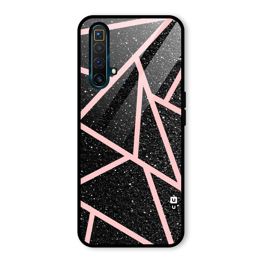 Concrete Black Pink Stripes Glass Back Case for Realme X3 SuperZoom