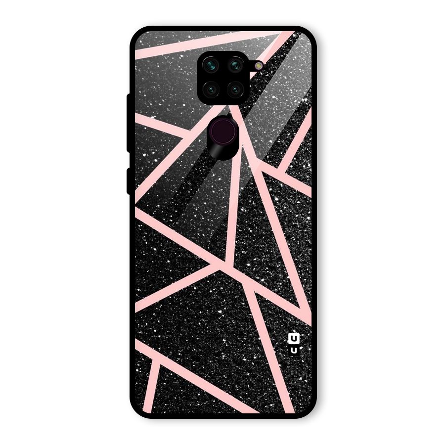 Concrete Black Pink Stripes Glass Back Case for Redmi Note 9