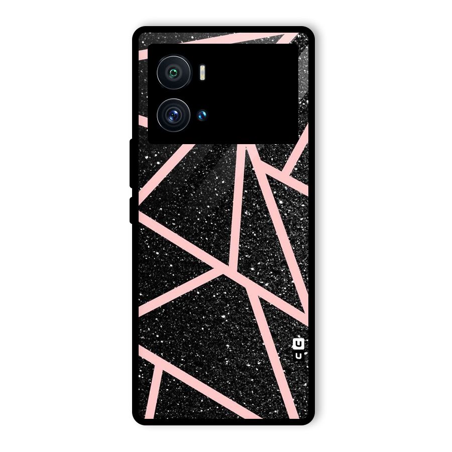 Concrete Black Pink Stripes Glass Back Case for Vivo iQOO 9 Pro