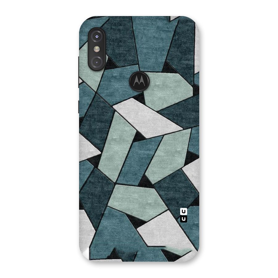 Concrete Green Abstract Back Case for Motorola One Power