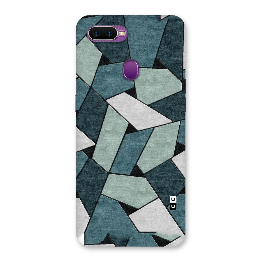 Concrete Green Abstract Back Case for Oppo F9