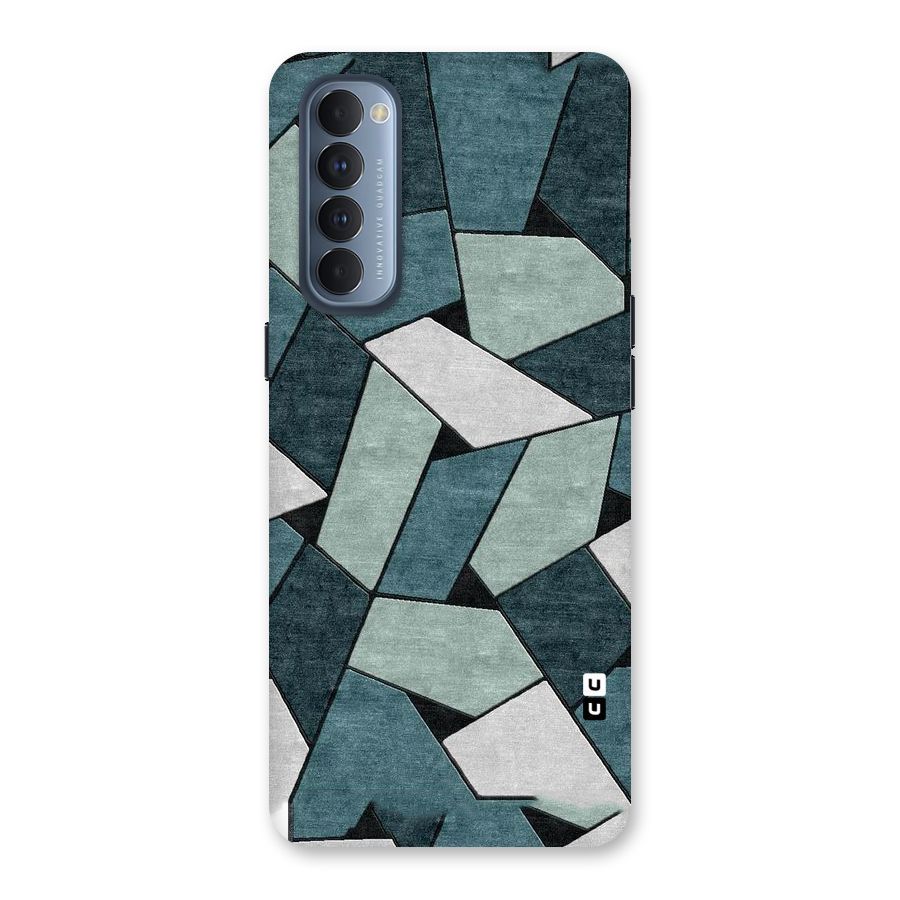 Concrete Green Abstract Back Case for Reno4 Pro