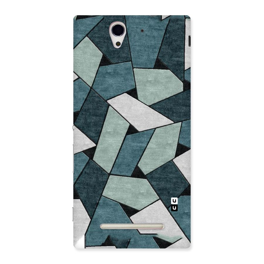 Concrete Green Abstract Back Case for Sony Xperia C3