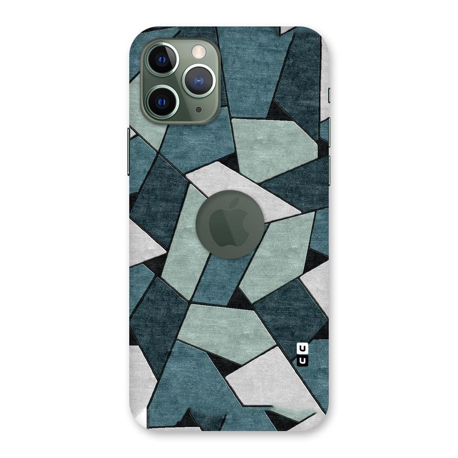 Concrete Green Abstract Back Case for iPhone 11 Pro Logo  Cut
