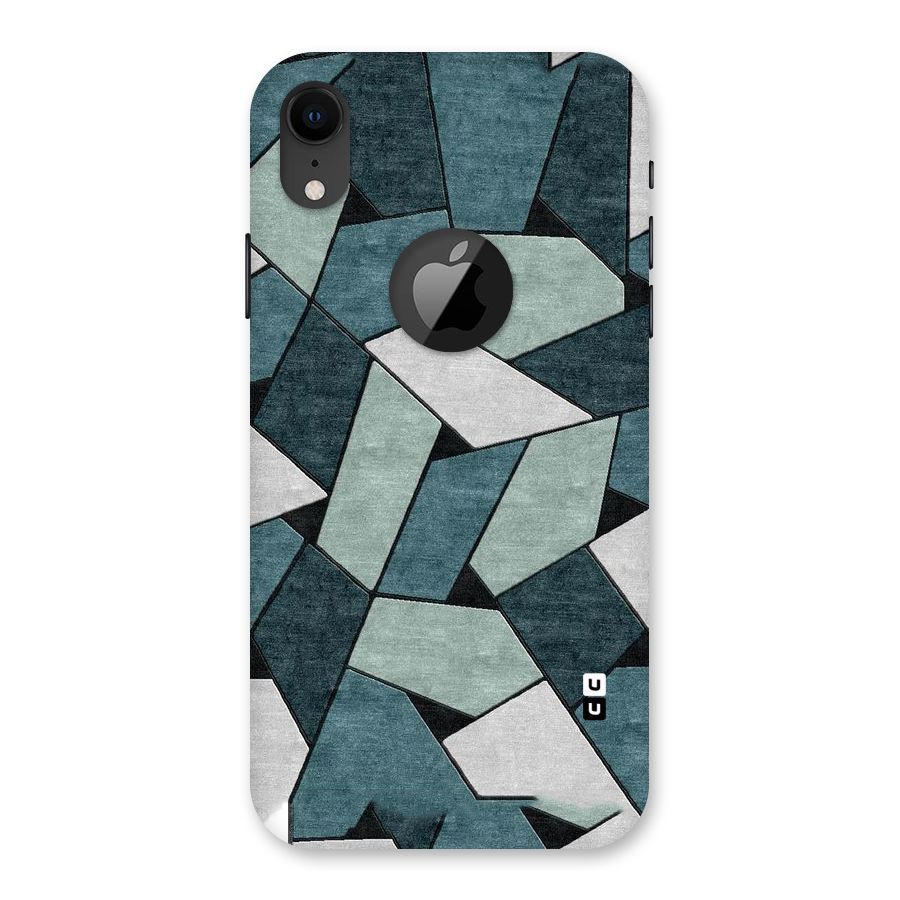Concrete Green Abstract Back Case for iPhone XR Logo Cut