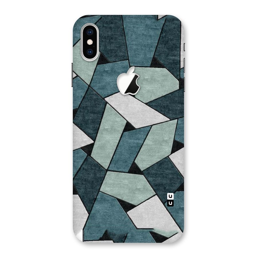 Concrete Green Abstract Back Case for iPhone XS Max Apple Cut