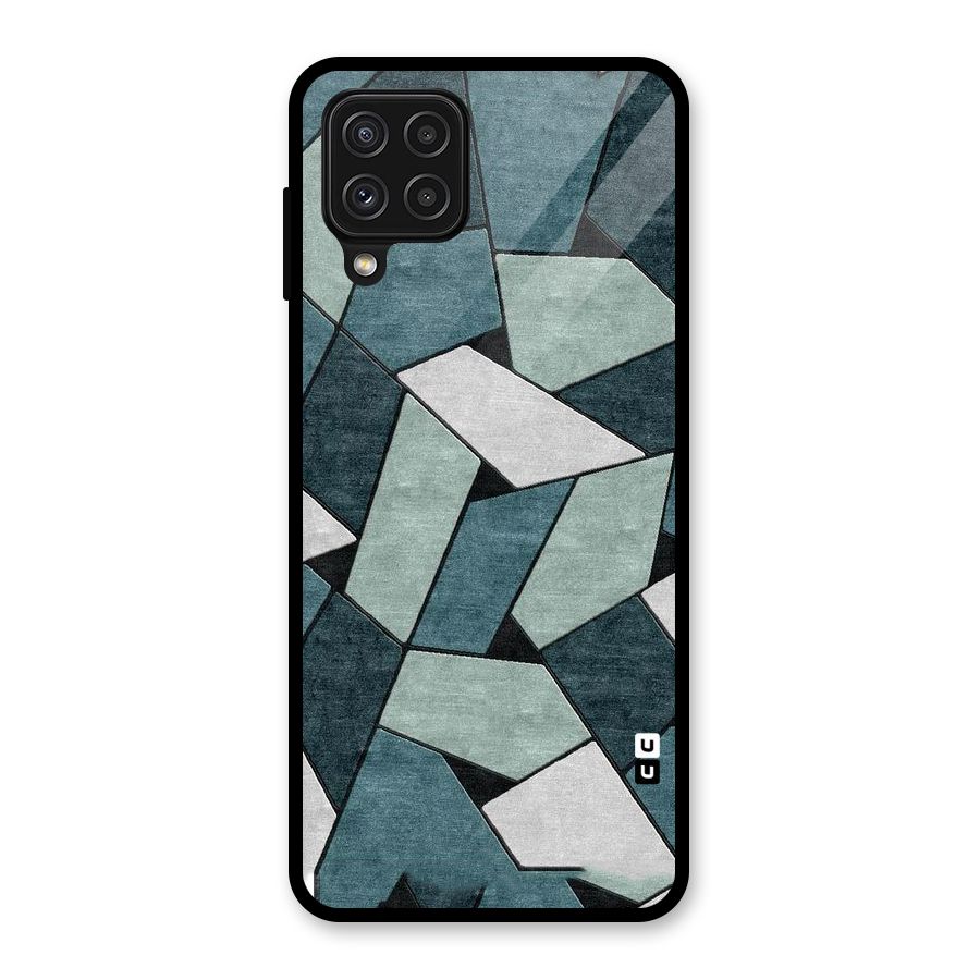 Concrete Green Abstract Glass Back Case for Galaxy A22 4G
