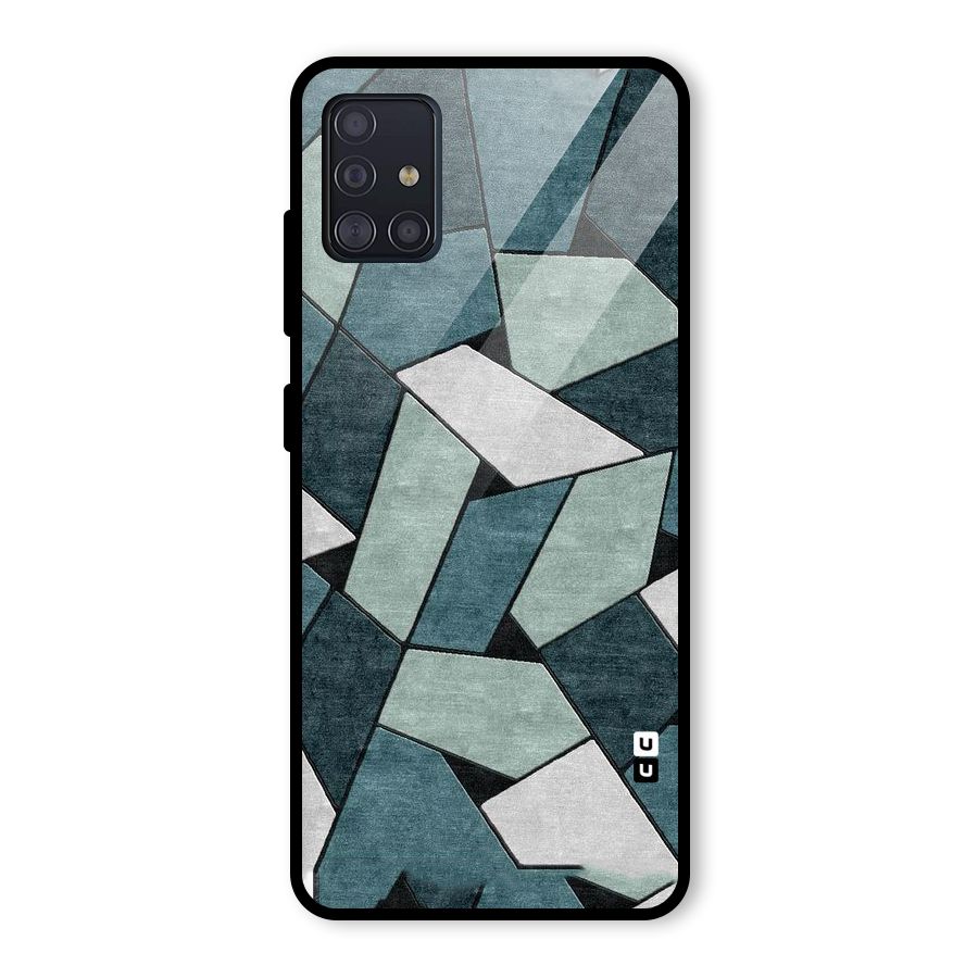 Concrete Green Abstract Glass Back Case for Galaxy A51