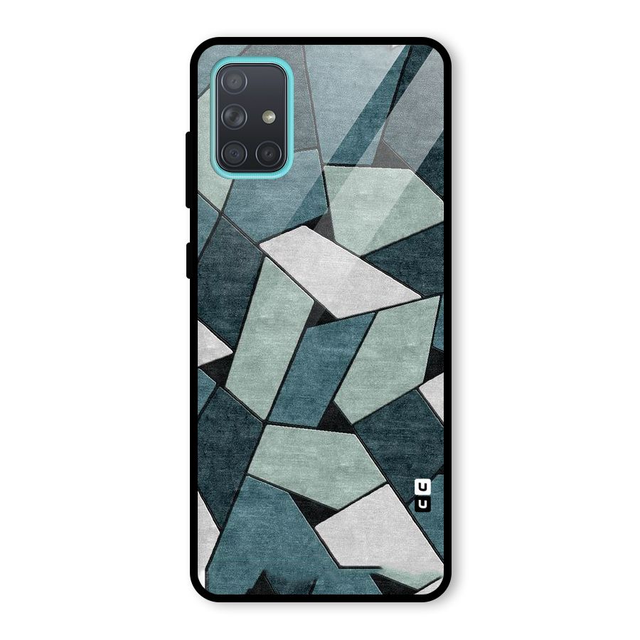 Concrete Green Abstract Glass Back Case for Galaxy A71