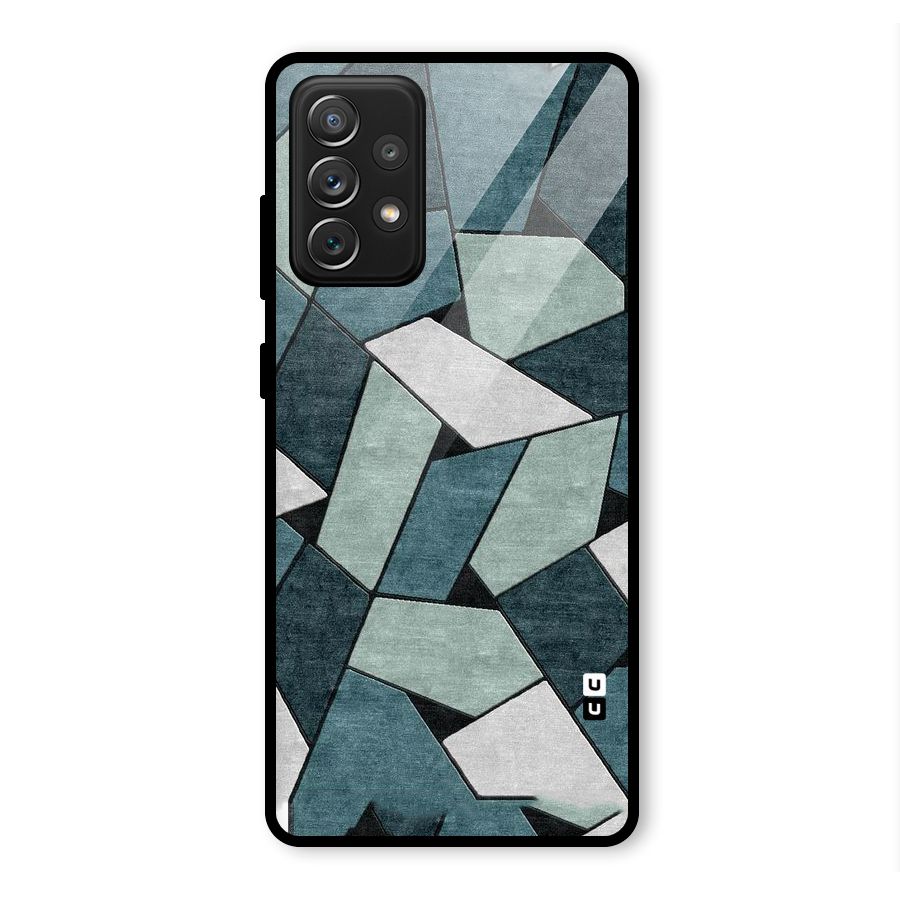 Concrete Green Abstract Glass Back Case for Galaxy A72
