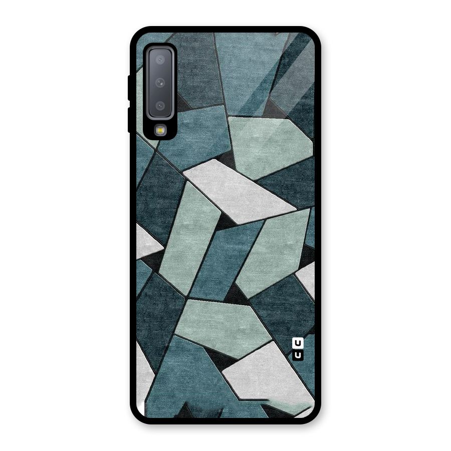 Concrete Green Abstract Glass Back Case for Galaxy A7 (2018)