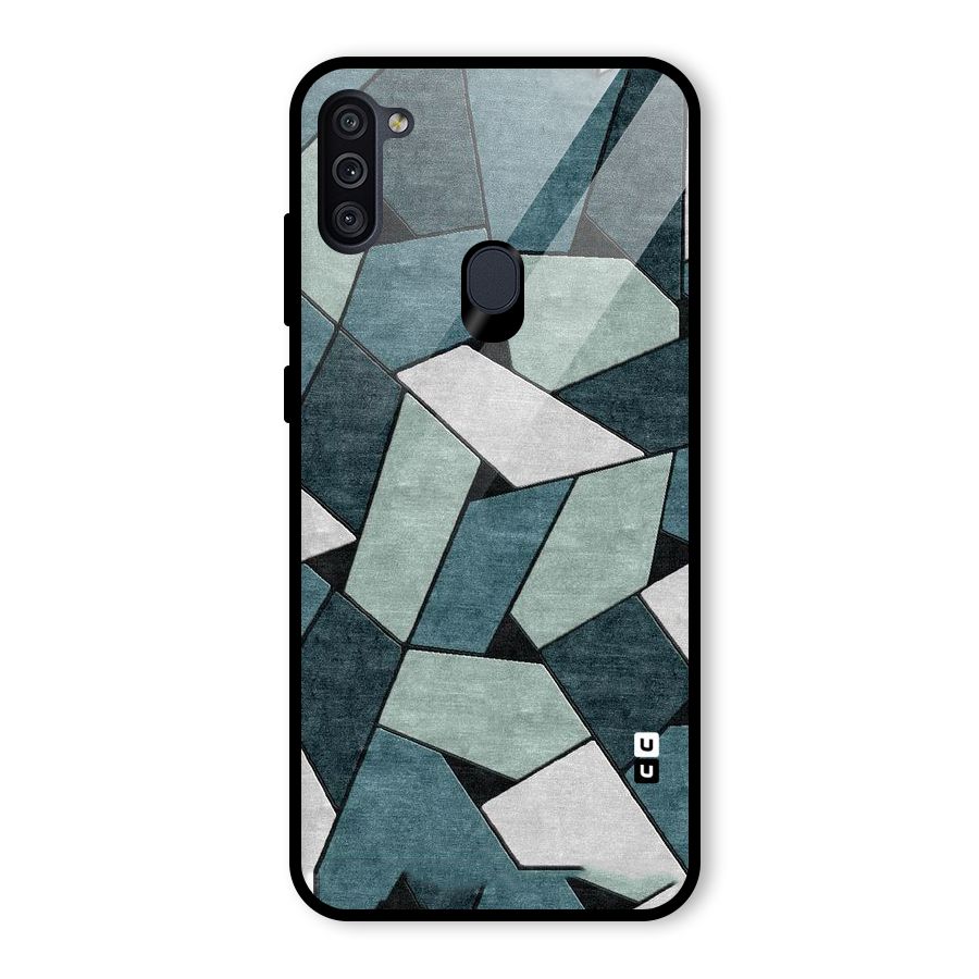 Concrete Green Abstract Glass Back Case for Galaxy M11